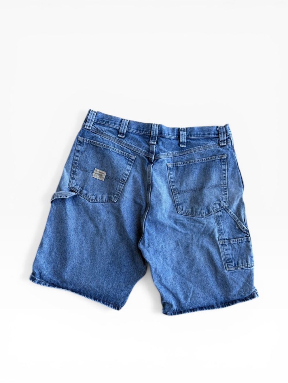 Vintage Y2K Baggy Loose Fit Wrangler Carpenter Medium Wash Denim Shorts 35 Waist